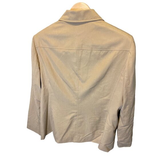 Kasper NWT Tan Brown Buttoned Blazer Sz 14P - Picture 2 of 7